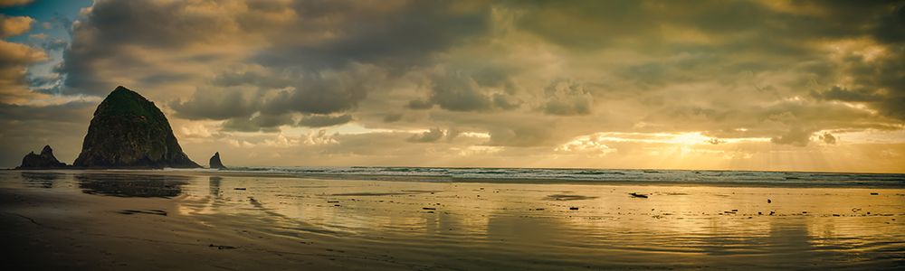 Haystack Sunset Panorama art print by Don Schwartz for $57.95 CAD