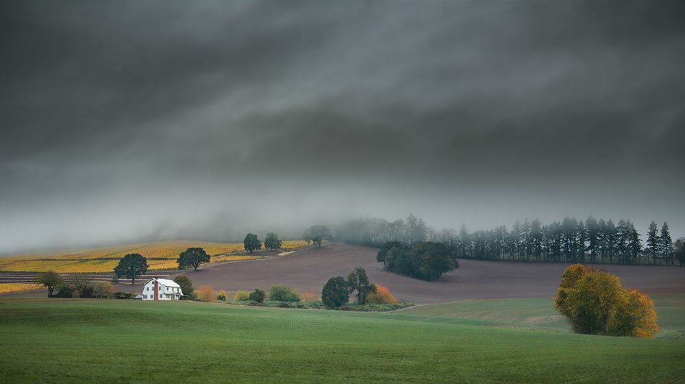 Farmhouse in the Fall art print by Don Schwartz for $57.95 CAD