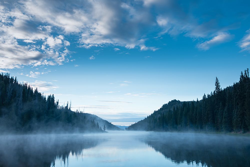 Mountain Lake Morning art print by Don Schwartz for $57.95 CAD