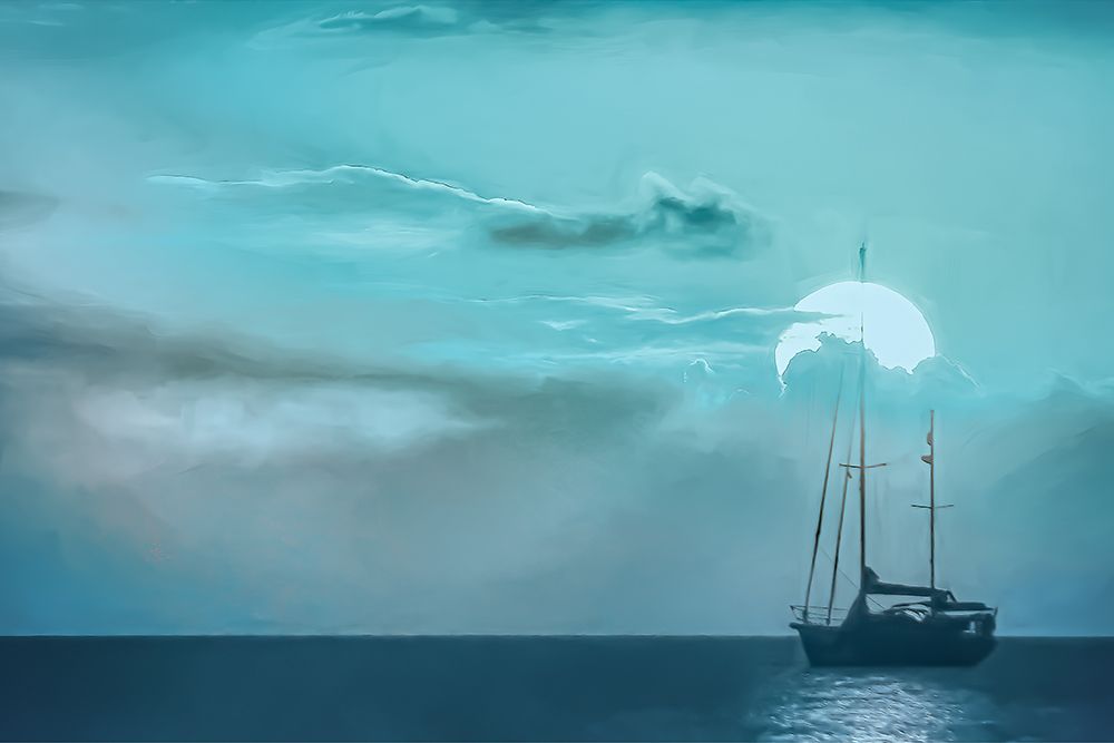 Sunset Sailboat art print by Don Schwartz for $57.95 CAD