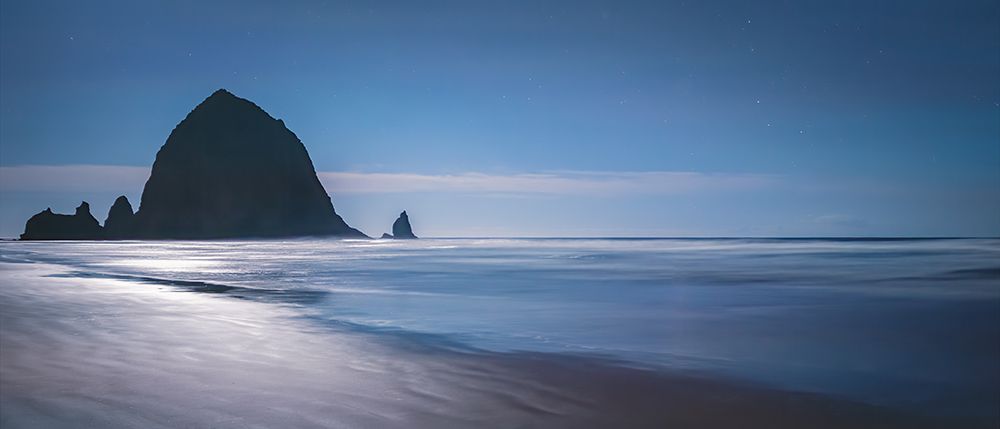 Haystack Rock in Half-Moon Light art print by Don Schwartz for $57.95 CAD