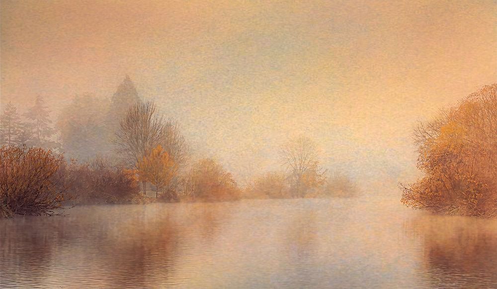 Misty Autumn Pond art print by Don Schwartz for $57.95 CAD