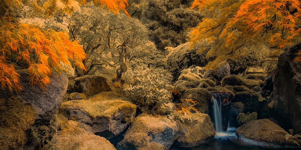 Autumn Waterfall art print by Don Schwartz for $57.95 CAD