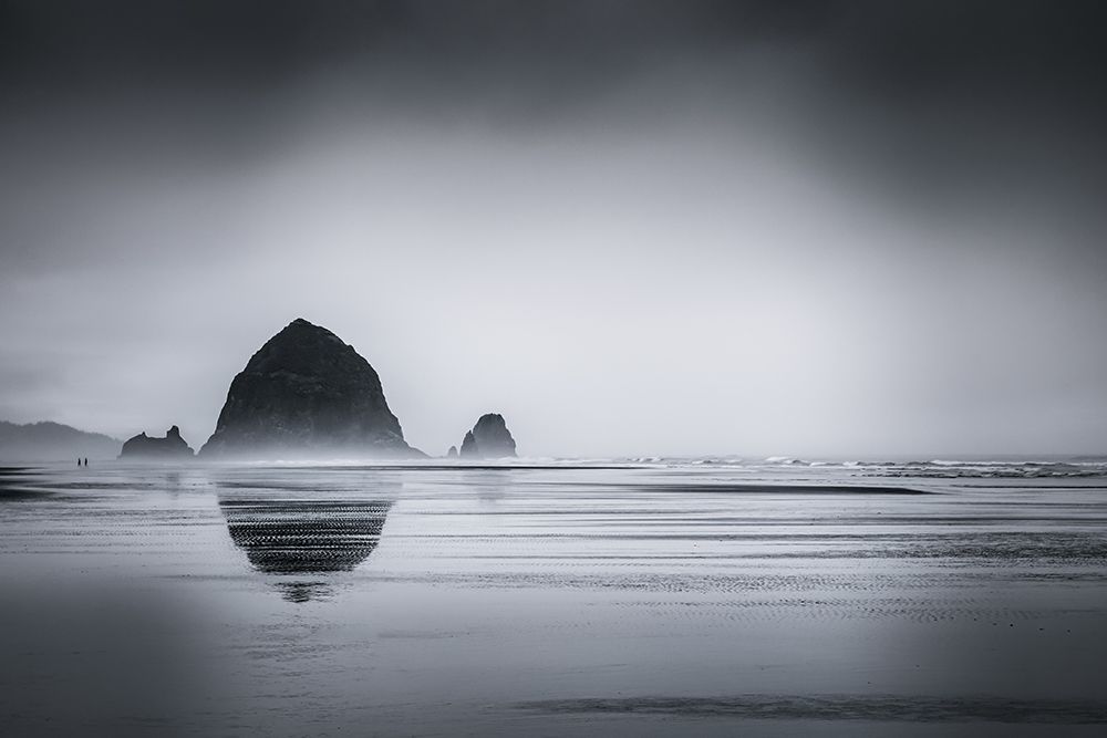Fog Surrounds Haystack Rock art print by Don Schwartz for $57.95 CAD