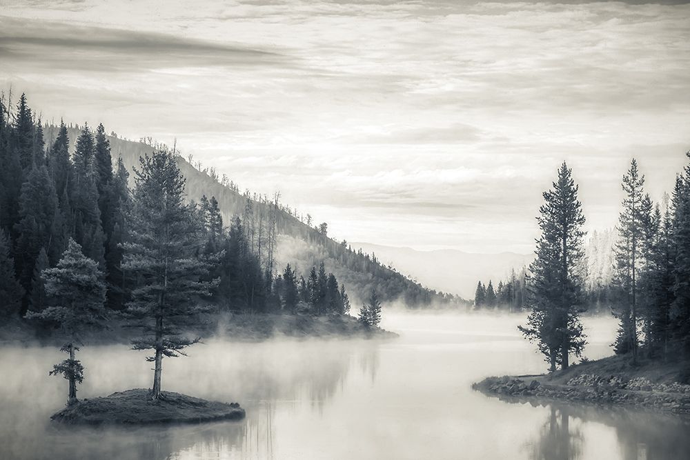 Mist on a Mountain Lake art print by Don Schwartz for $57.95 CAD