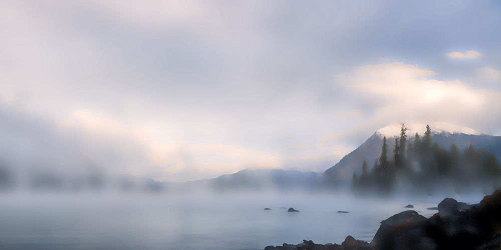 Morning Mist Over the Lake II art print by Don Schwartz for $57.95 CAD
