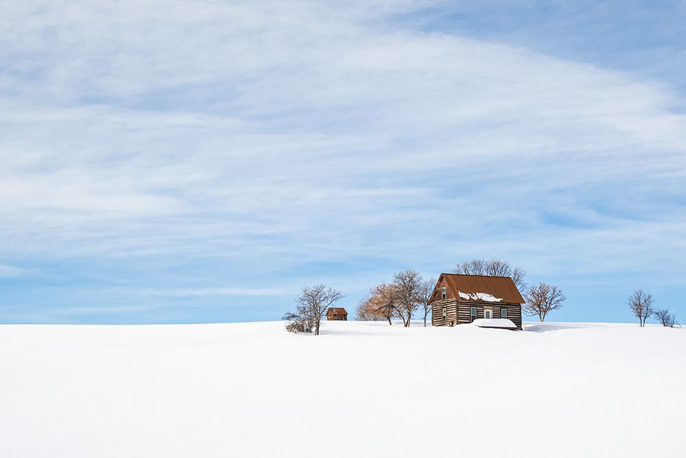 Cabin Atop the Snowy Ridge art print by Don Schwartz for $57.95 CAD