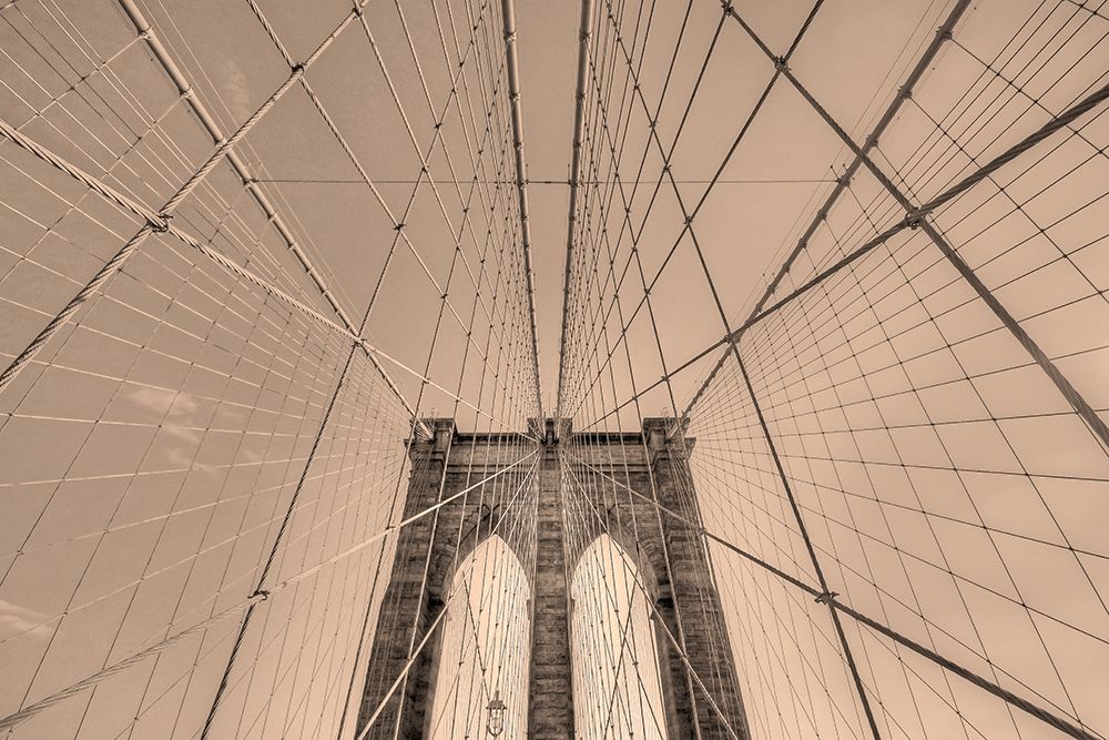 Brooklyn Bridge Sepia art print by Richard Silver for $57.95 CAD