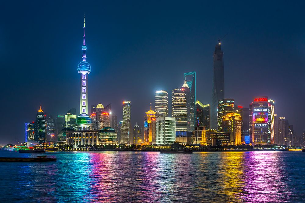Shanghai Nighttime art print by Richard Silver for $57.95 CAD