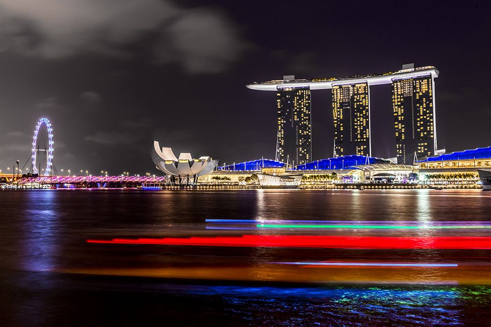 Singapore Boat Lights art print by Richard Silver for $57.95 CAD