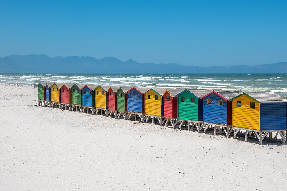 Muizenberg Cape Town Huts I art print by Richard Silver for $57.95 CAD