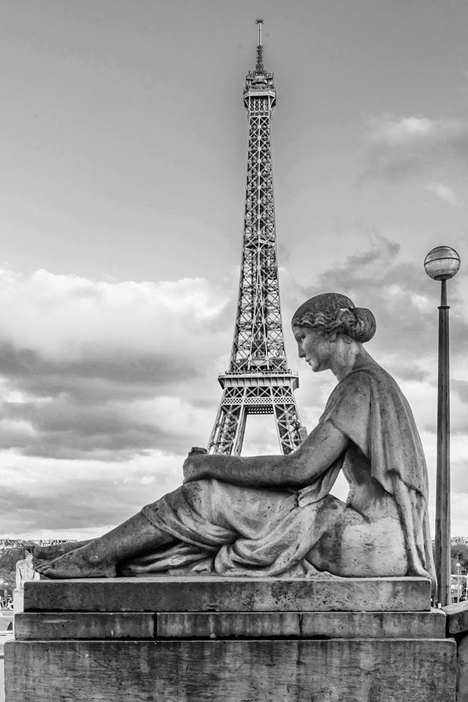 Female Statue Eiffel Tower art print by Richard Silver for $57.95 CAD
