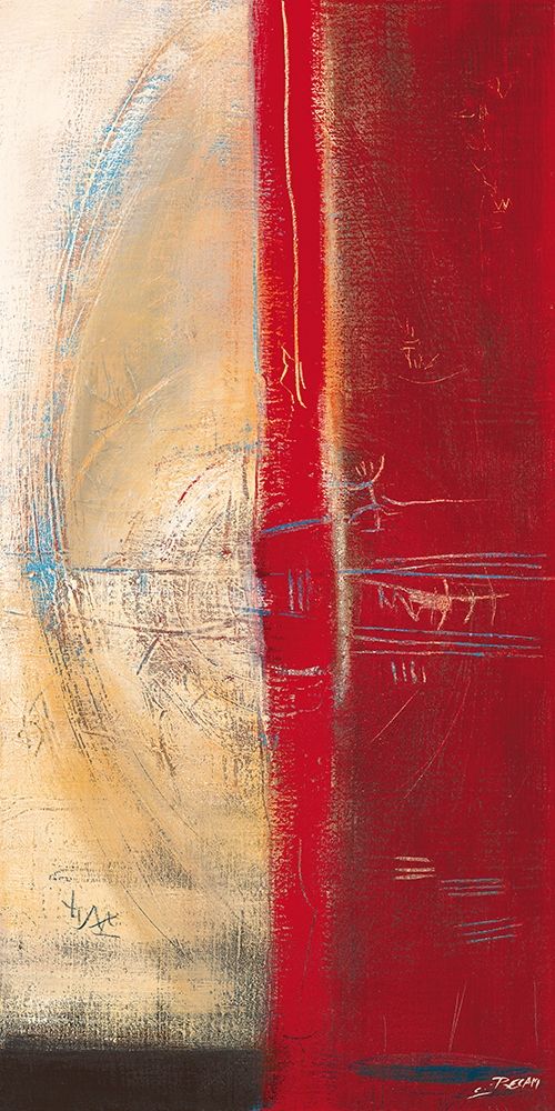 Lignes rouges II art print by Carole Becam for $57.95 CAD