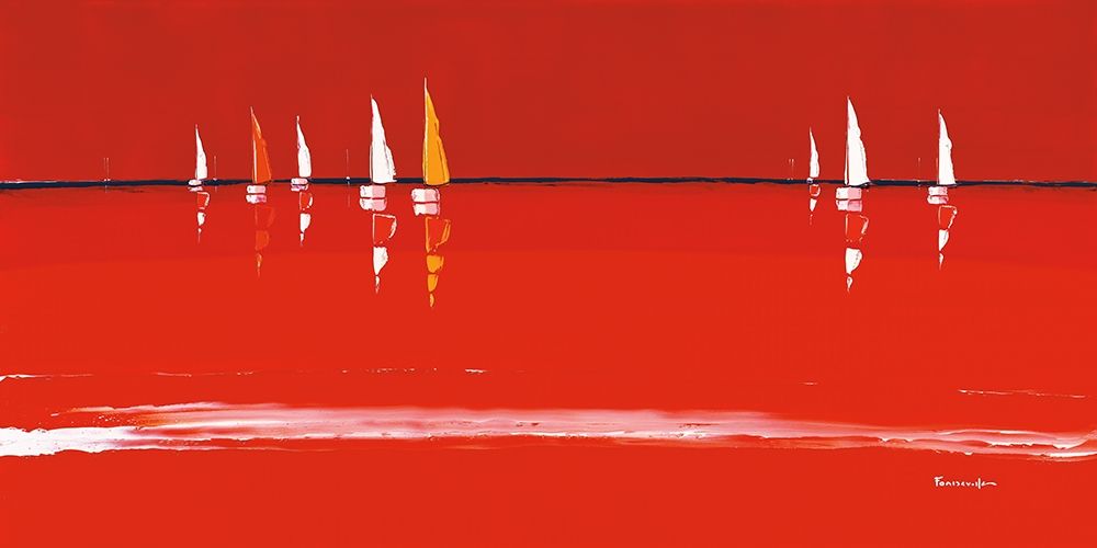 Soleil rouge art print by Guy Fontdeville for $57.95 CAD