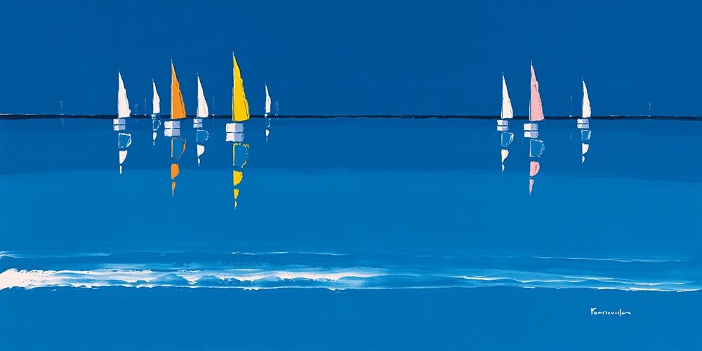 Voiles multicolores art print by Guy Fontdeville for $57.95 CAD