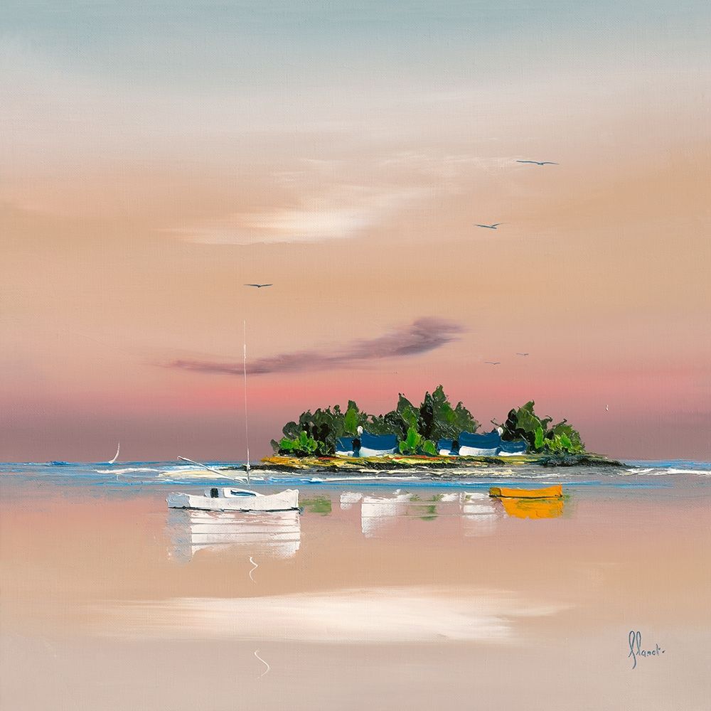 Soleil couchant sur le golfe 2 art print by Frederic Flanet for $57.95 CAD