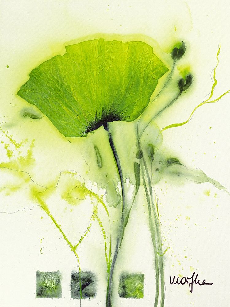 Coquelicot vert I art print by Marthe for $57.95 CAD