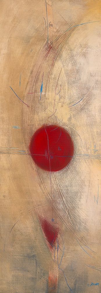 Triptyque rouge I art print by Carole Becam for $57.95 CAD