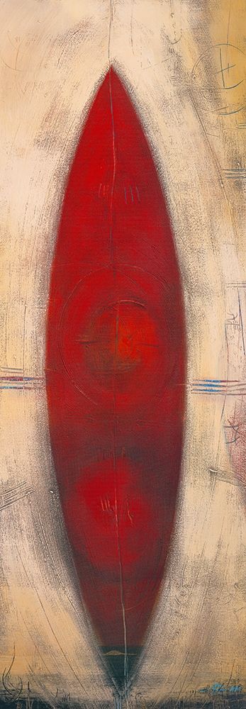 Triptyque rouge II art print by Carole Becam for $57.95 CAD