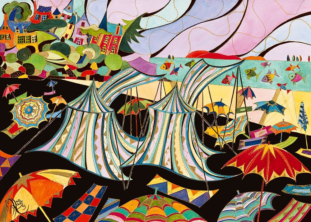 La plage de Dinard art print by Martine Wentzeis for $57.95 CAD