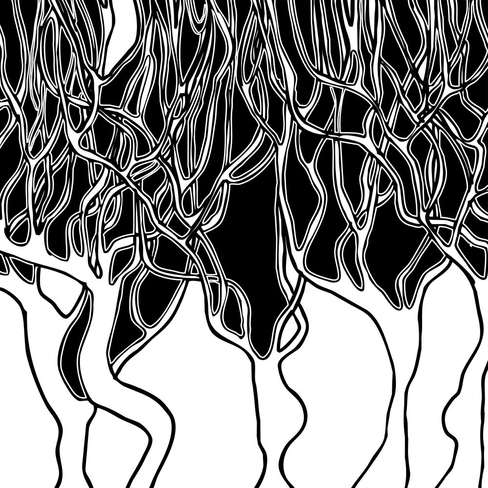 Forest on fire art print by Talva Design for $57.95 CAD