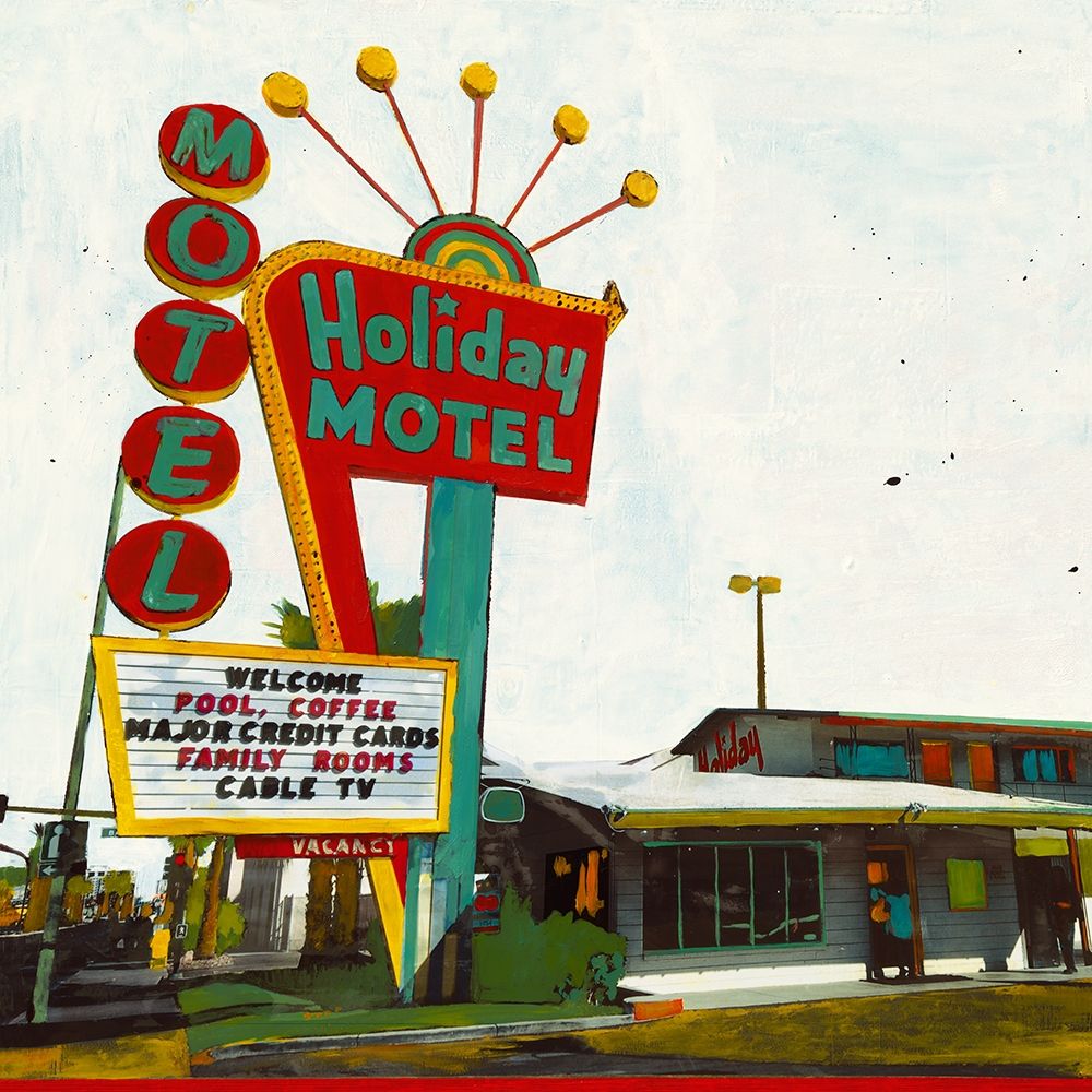 Holiday Motel - Miami Highway art print by Ayline Olukman for $57.95 CAD