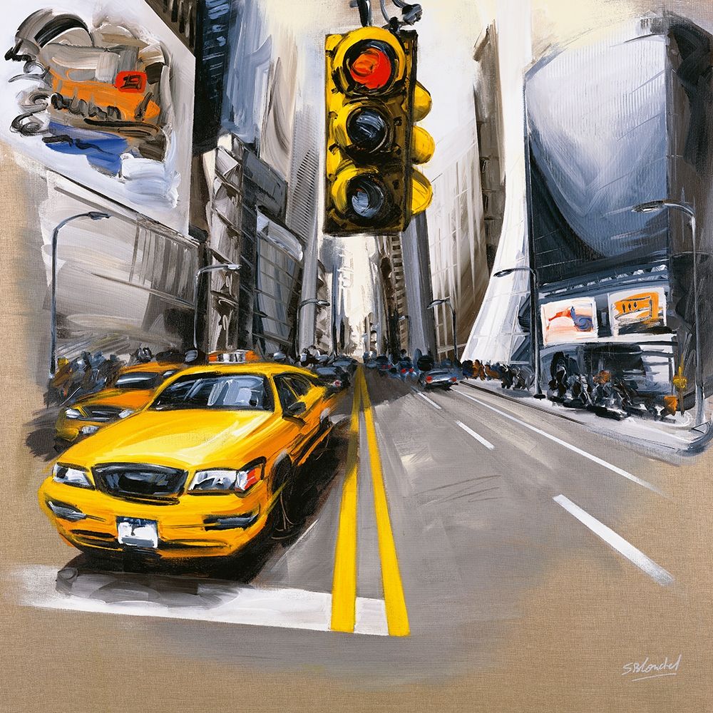 New York - Feu Rouge II art print by Sandrine Blondel for $57.95 CAD