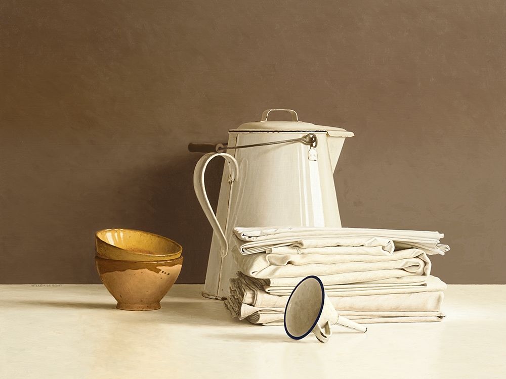 White Can and white Cloths art print by Willem de Bont for $57.95 CAD