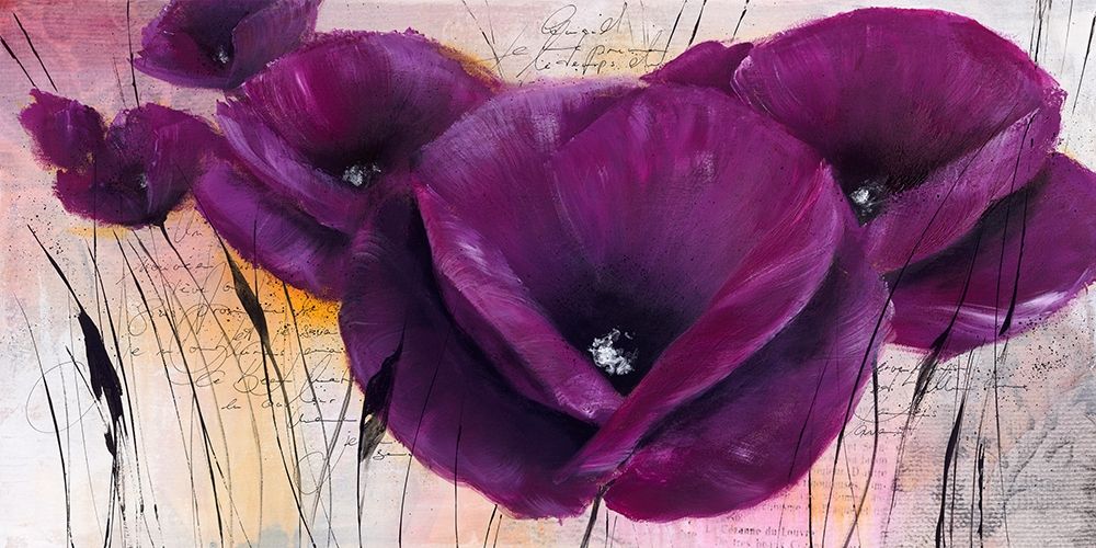 Pavot violet II art print by Isabelle Zacher-Finet for $57.95 CAD