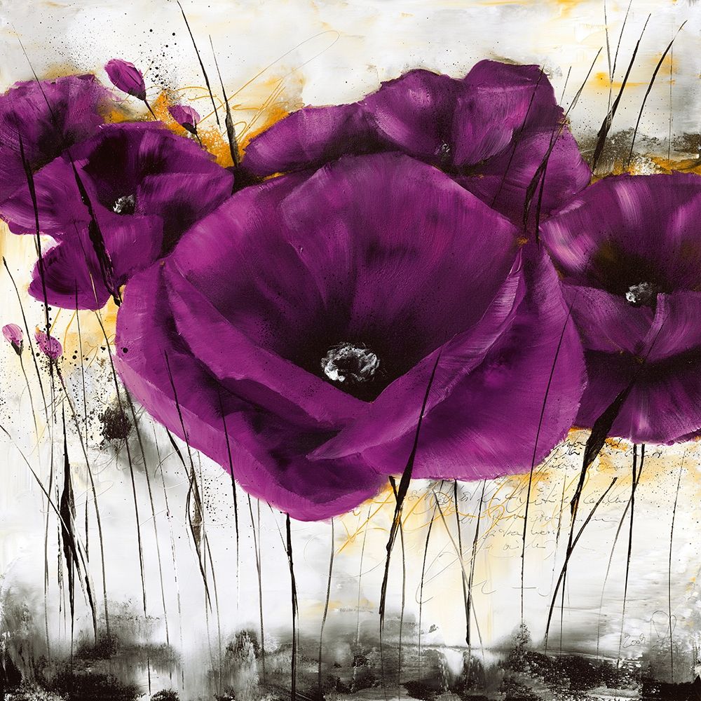 Pavot violet III art print by Isabelle Zacher-Finet for $57.95 CAD