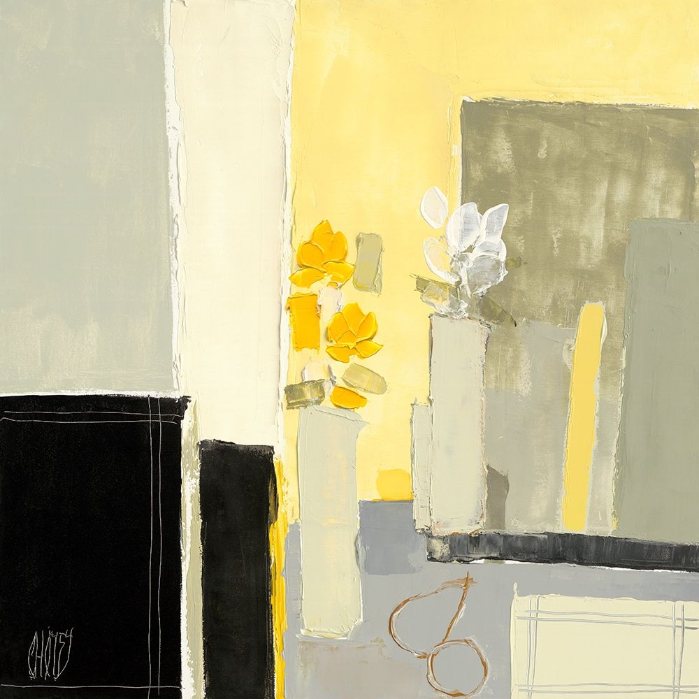 Tulipes blanches et roses jaunes art print by Christian Choisy for $57.95 CAD