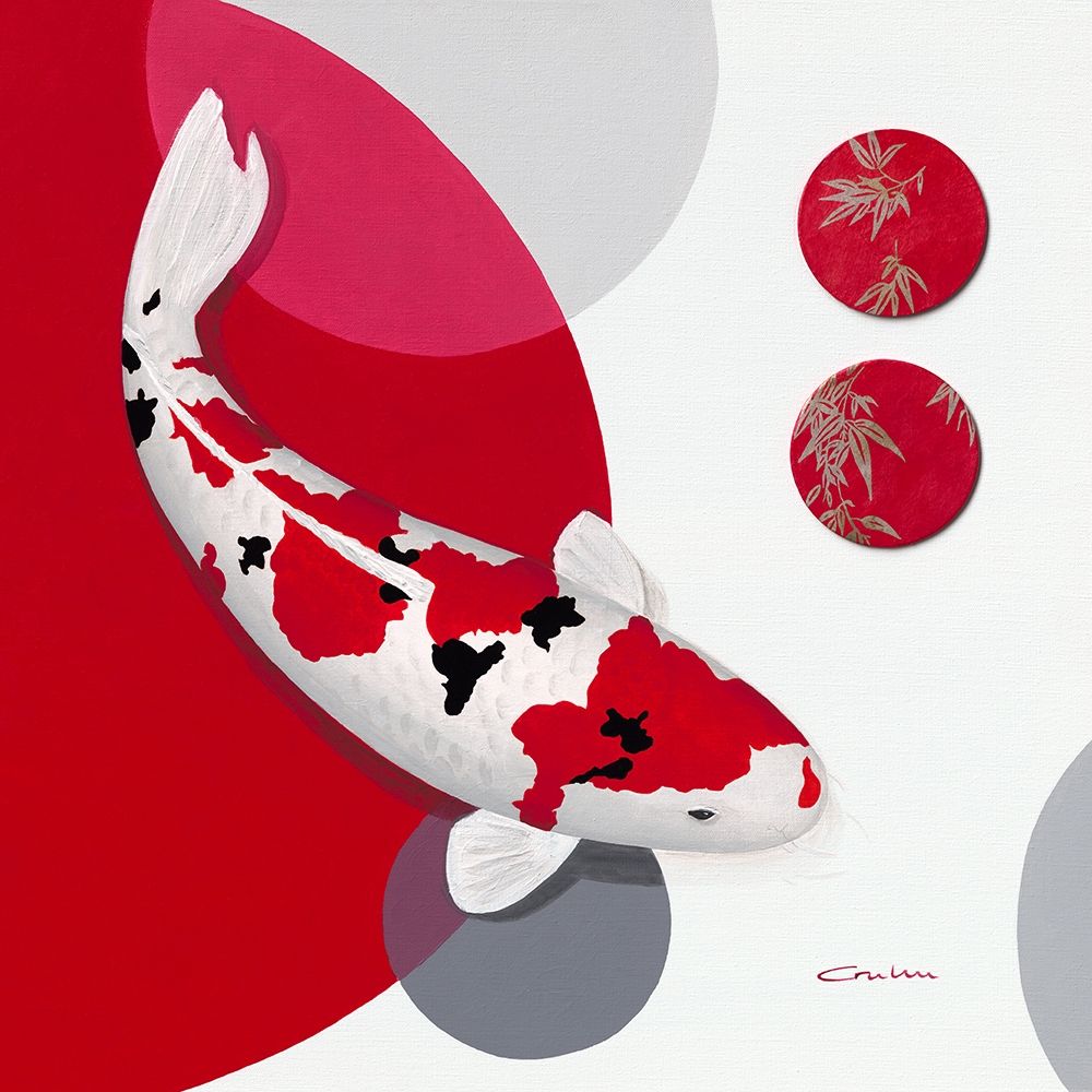 Red Bamboo Sanke art print by Nicole Gruhn for $57.95 CAD