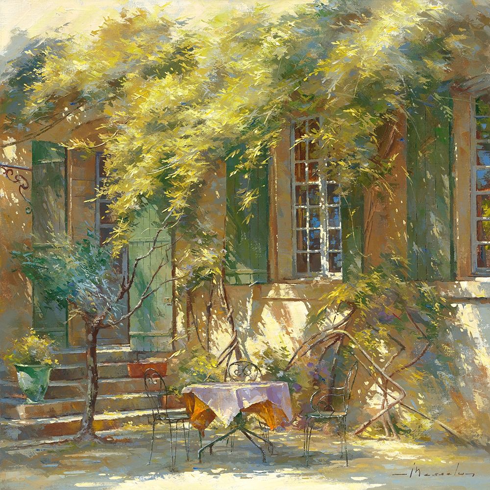 La terrasse du chateau art print by Johan Messely for $57.95 CAD