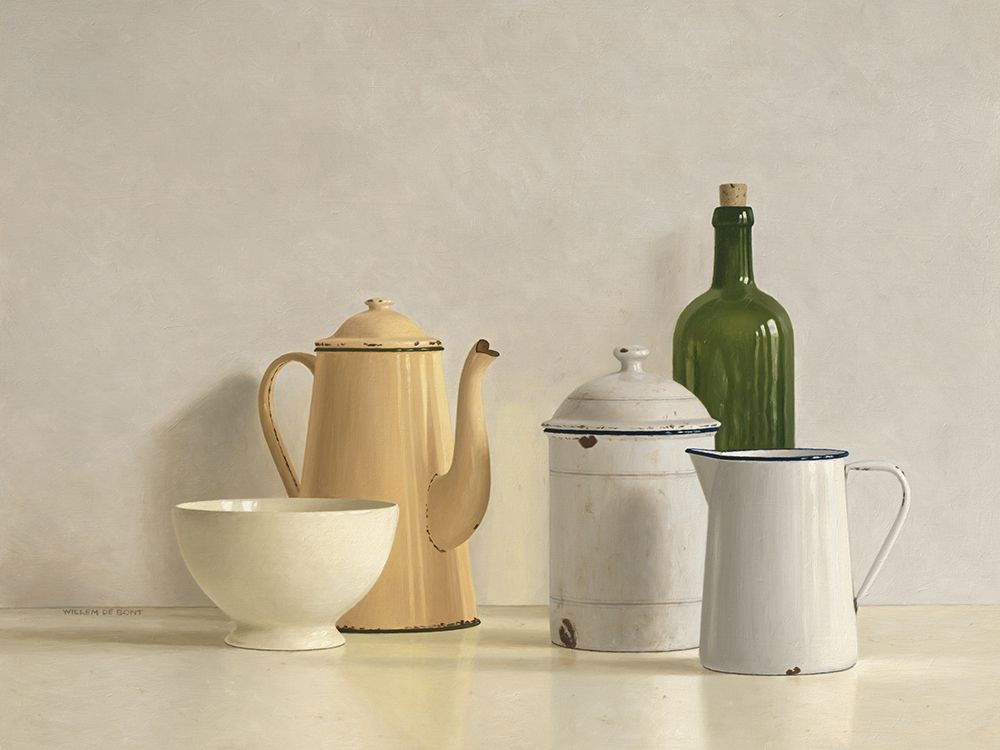 Still Life with yellow Coffeepot art print by Willem de Bont for $57.95 CAD
