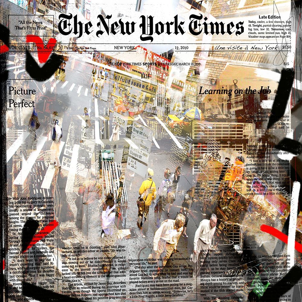 Une visite a New York art print by MN.FF for $57.95 CAD