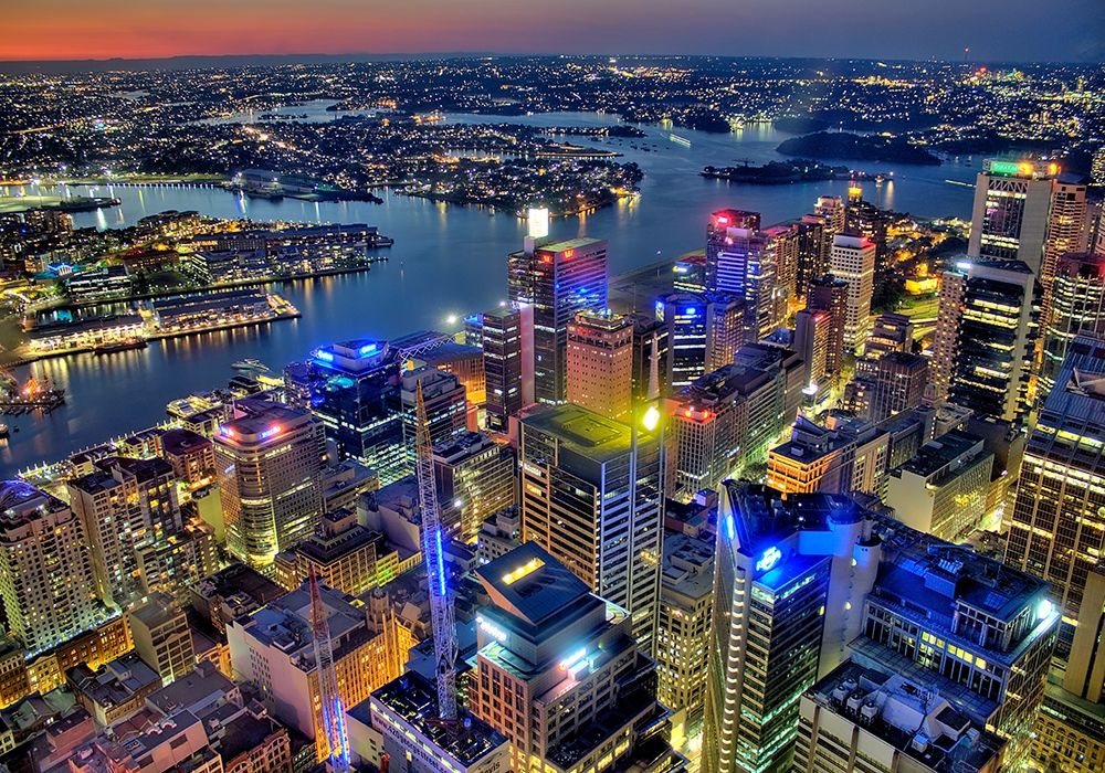 Darling Harbour art print by Aurelien Terrible for $57.95 CAD