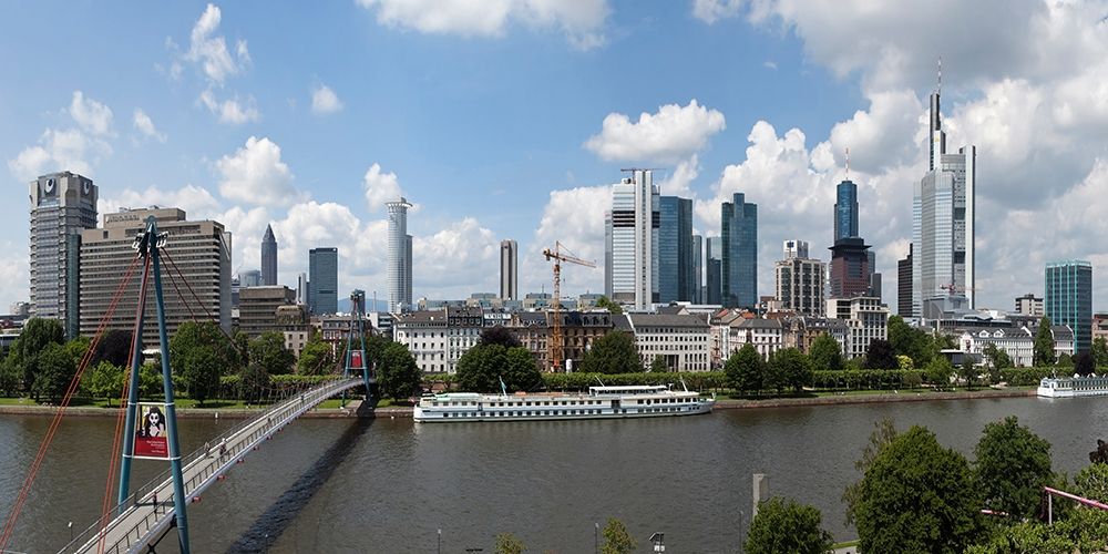 Skyline Frankfurt Panorama art print by Rolf Fischer for $57.95 CAD