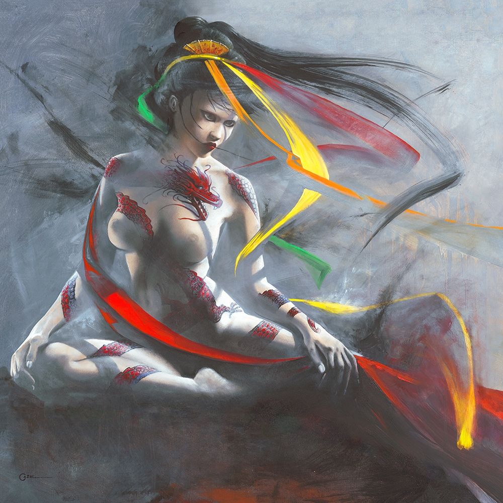 Geisha I art print by Cedric Cazal for $57.95 CAD