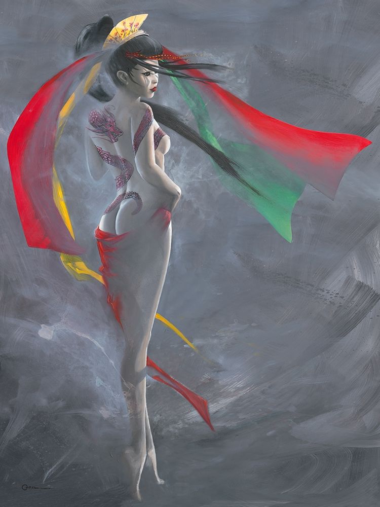 Geisha III art print by Cedric Cazal for $57.95 CAD