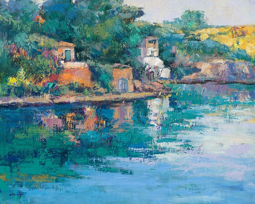 Tuerkis Beach Pueblo art print by Jesus P. Camargo for $57.95 CAD