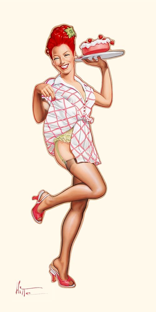 Avec des fraises art print by Patrick Hitte for $57.95 CAD
