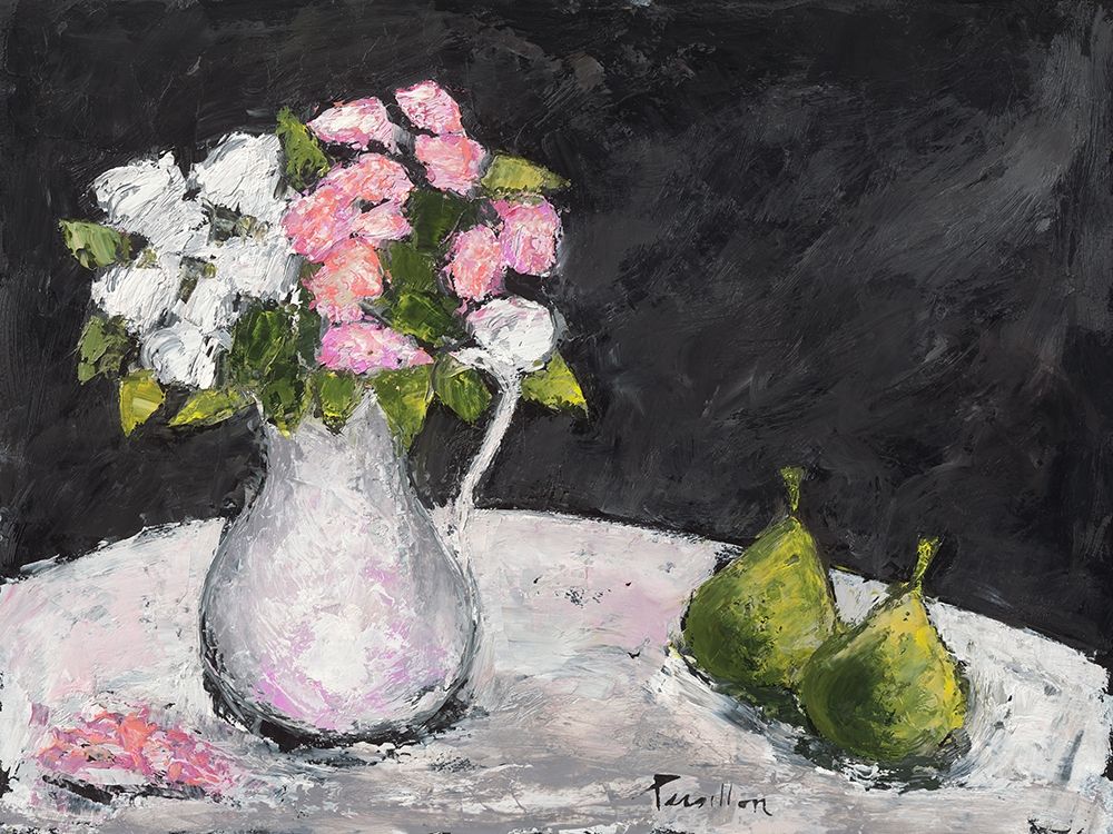 Poires et roses d Elisa art print by Francoise Persillon for $57.95 CAD