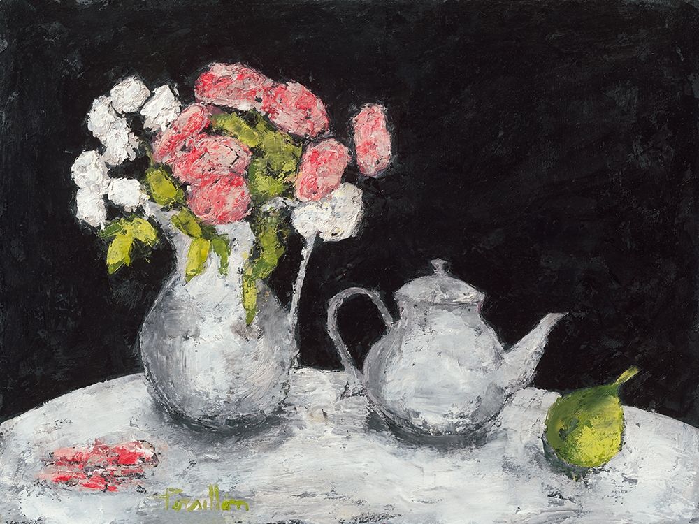 Theiere et roses d Elisa art print by Francoise Persillon for $57.95 CAD