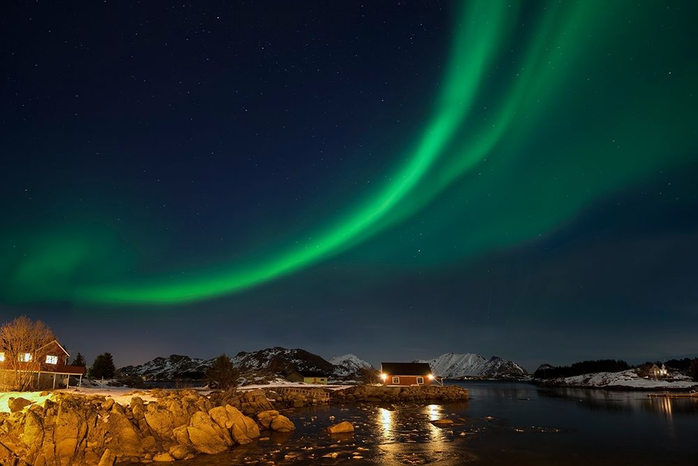 Ballstad Lofoten Nordlicht art print by Rolf Fischer for $57.95 CAD