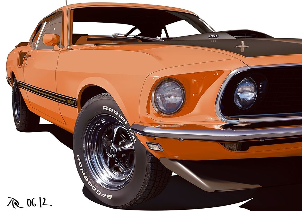 MACH I Orange art print by Pierre Strapelias-PR for $57.95 CAD