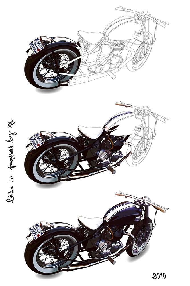 Bike in Progress art print by Pierre Strapelias-PR for $57.95 CAD
