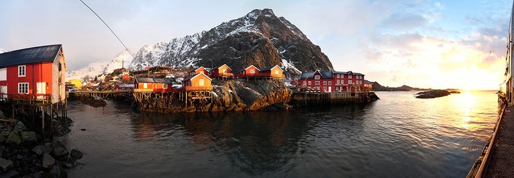 Alte Fischerhutten - Lofoten - Panorama art print by Rolf Fischer for $57.95 CAD