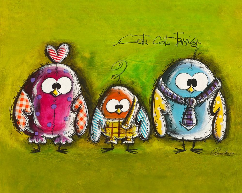 Cot Cot Family art print by Carine Mougin for $57.95 CAD