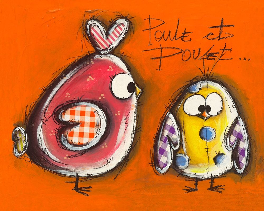 Poule et Poulet art print by Carine Mougin for $57.95 CAD