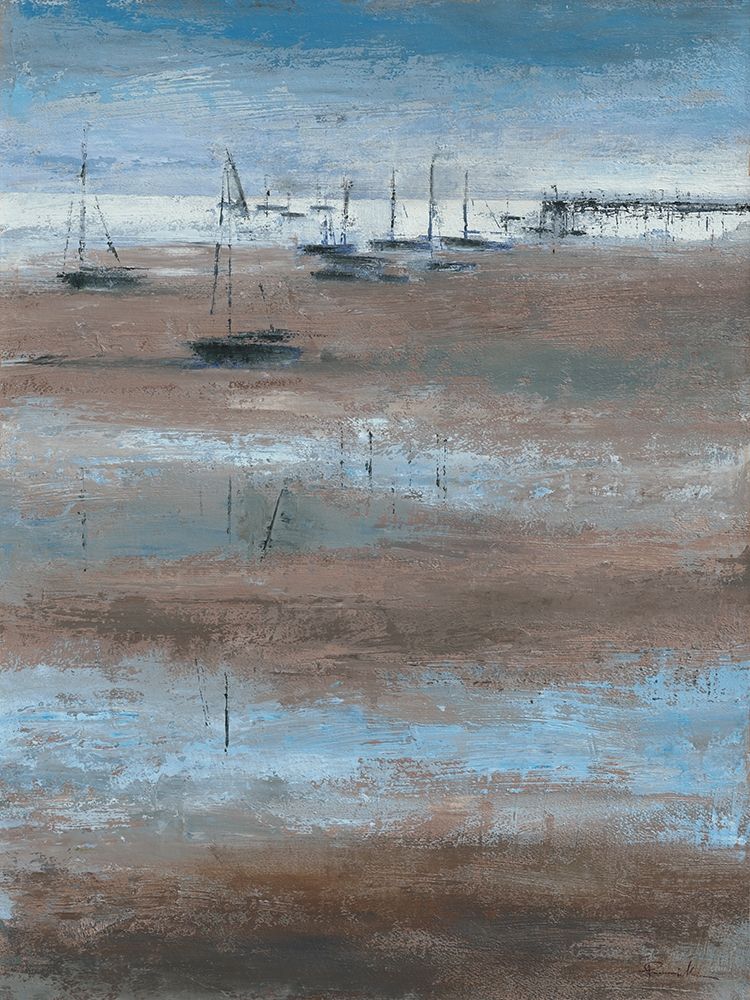 Maree basse et jetee art print by Francoise Persillon for $57.95 CAD